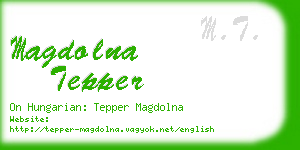 magdolna tepper business card